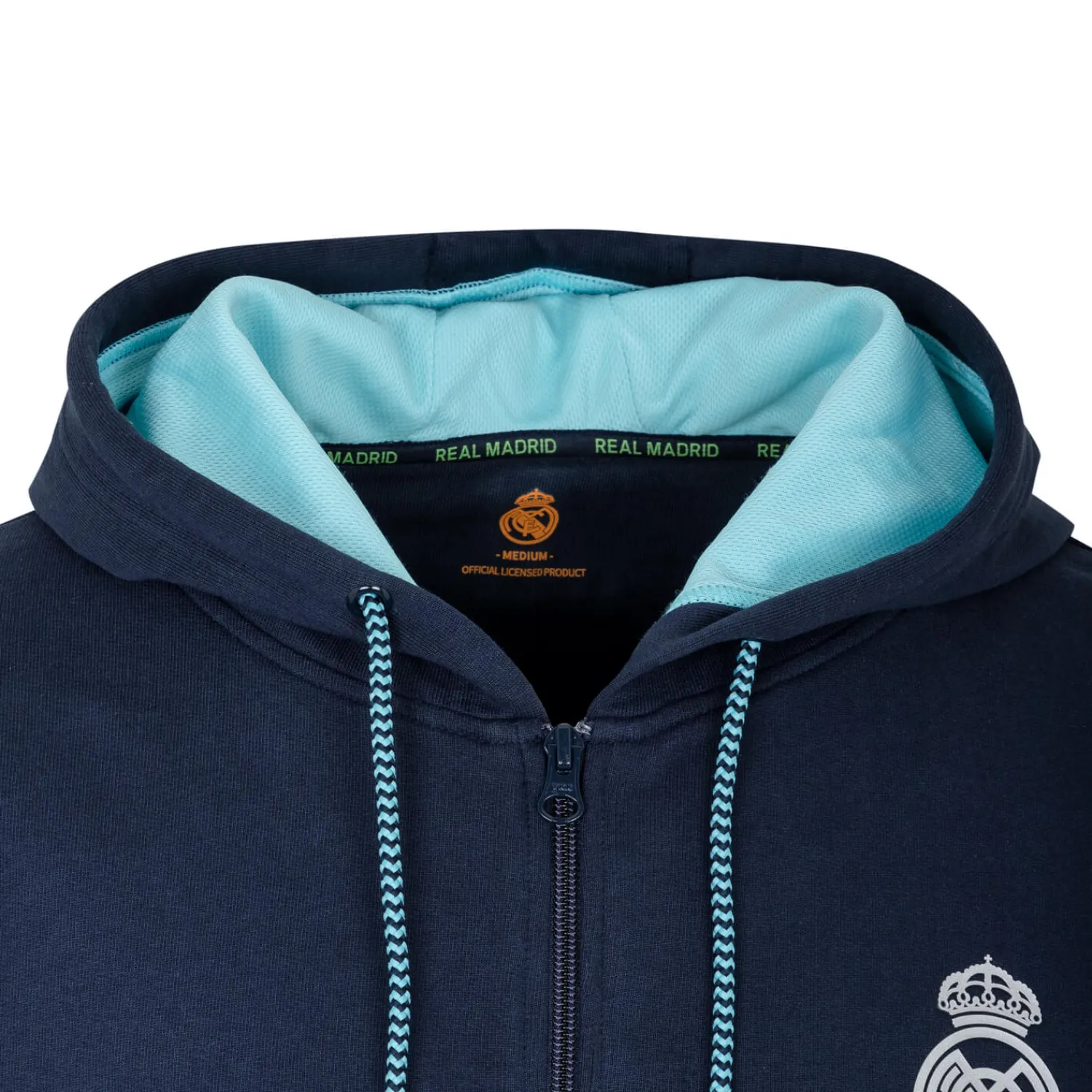 Foundry Bernabéu Neon Lights Mens Zip Through Hoodie Navy^ Sweatshirts