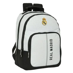 SAFTA S.A. Double Backpack White/Black Real Madrid^ Bags & Luggage|Back To School