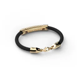 Sikno Jewellery, S.L. Leather Bracelet Gold Size 20^ Jewellery