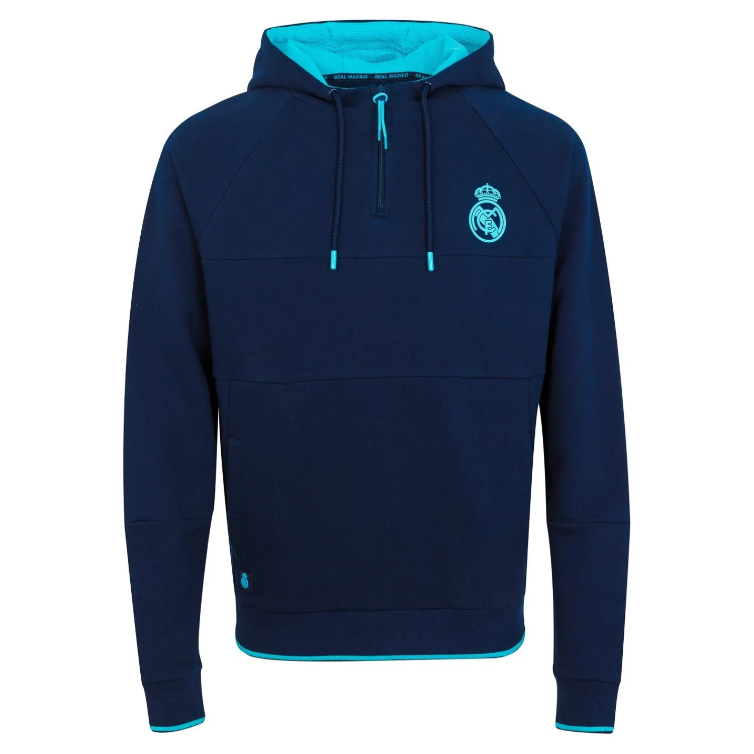 Foundry Madrid Sky Mens 1/4 Zip Hooded Sweat Navy^ Sweatshirts