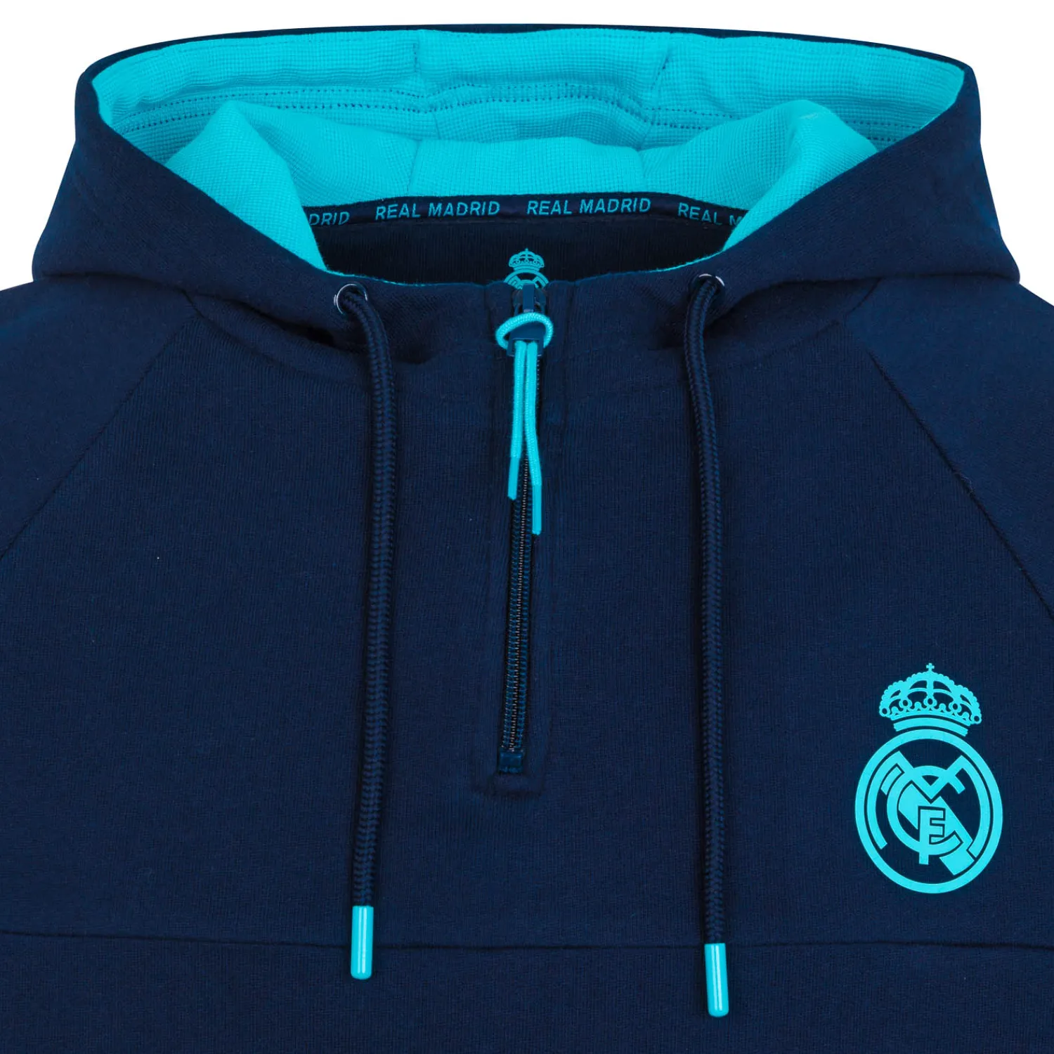 Foundry Madrid Sky Mens 1/4 Zip Hooded Sweat Navy^ Sweatshirts