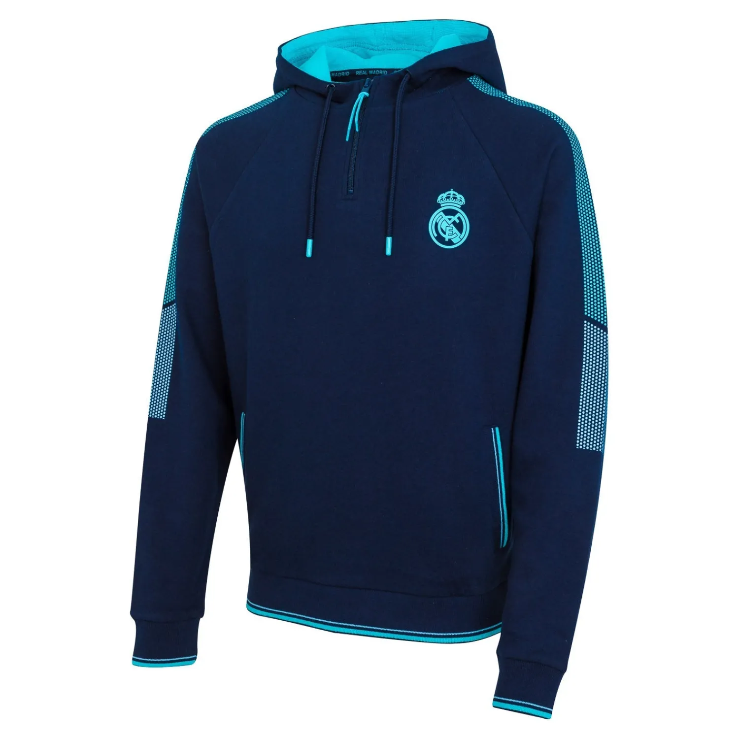 Foundry Madrid Sky Mens Panel Sleeve Zip Hoodie Navy^ Sweatshirts