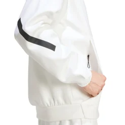 Adidas España, S.A.U Mens adidas Real Urban Full Zip Hoodie White^ Jackets|Sweatshirts