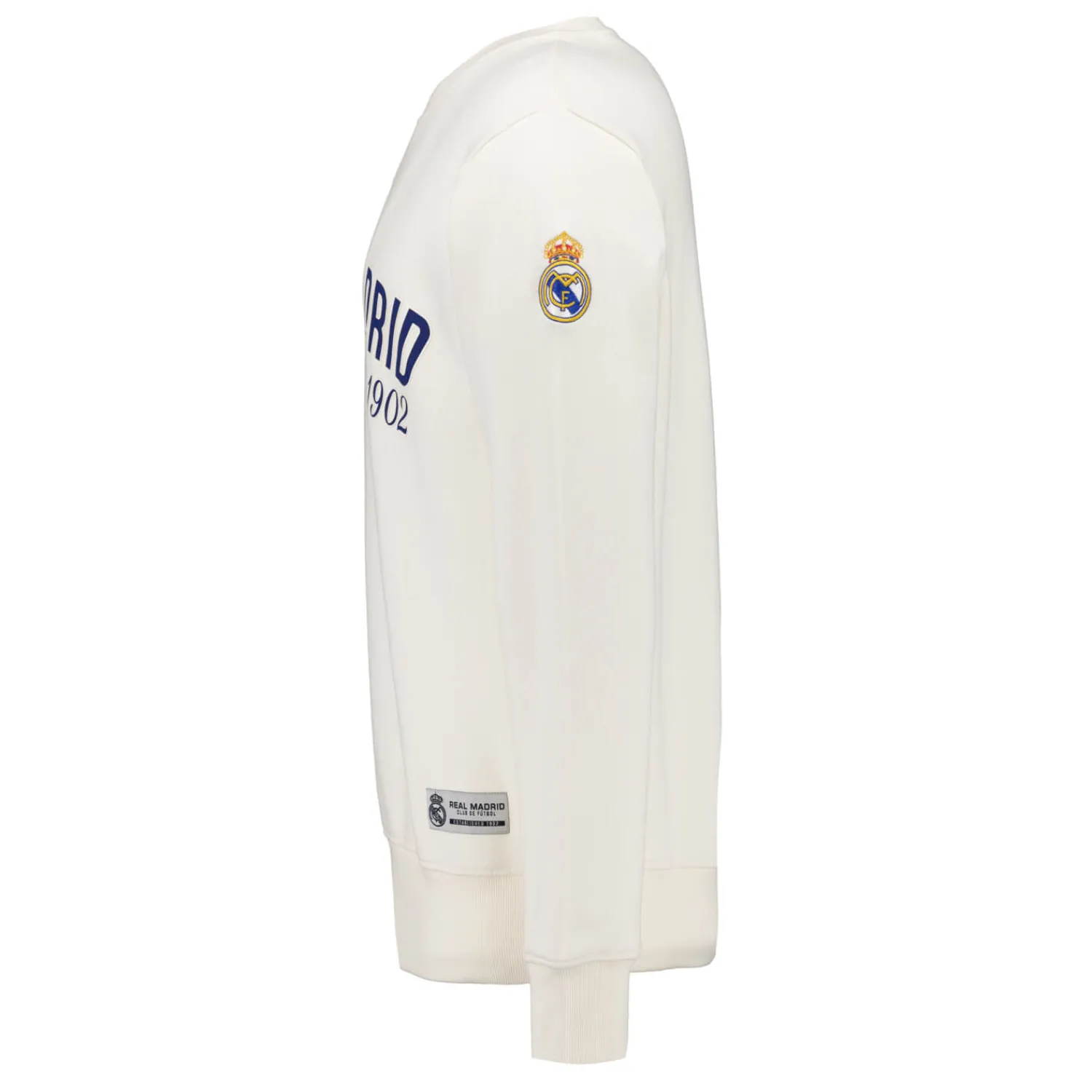 MBA Solutions Mens Baseball Crewneck Sweatshirt Off White Real Madrid^ Sweatshirts
