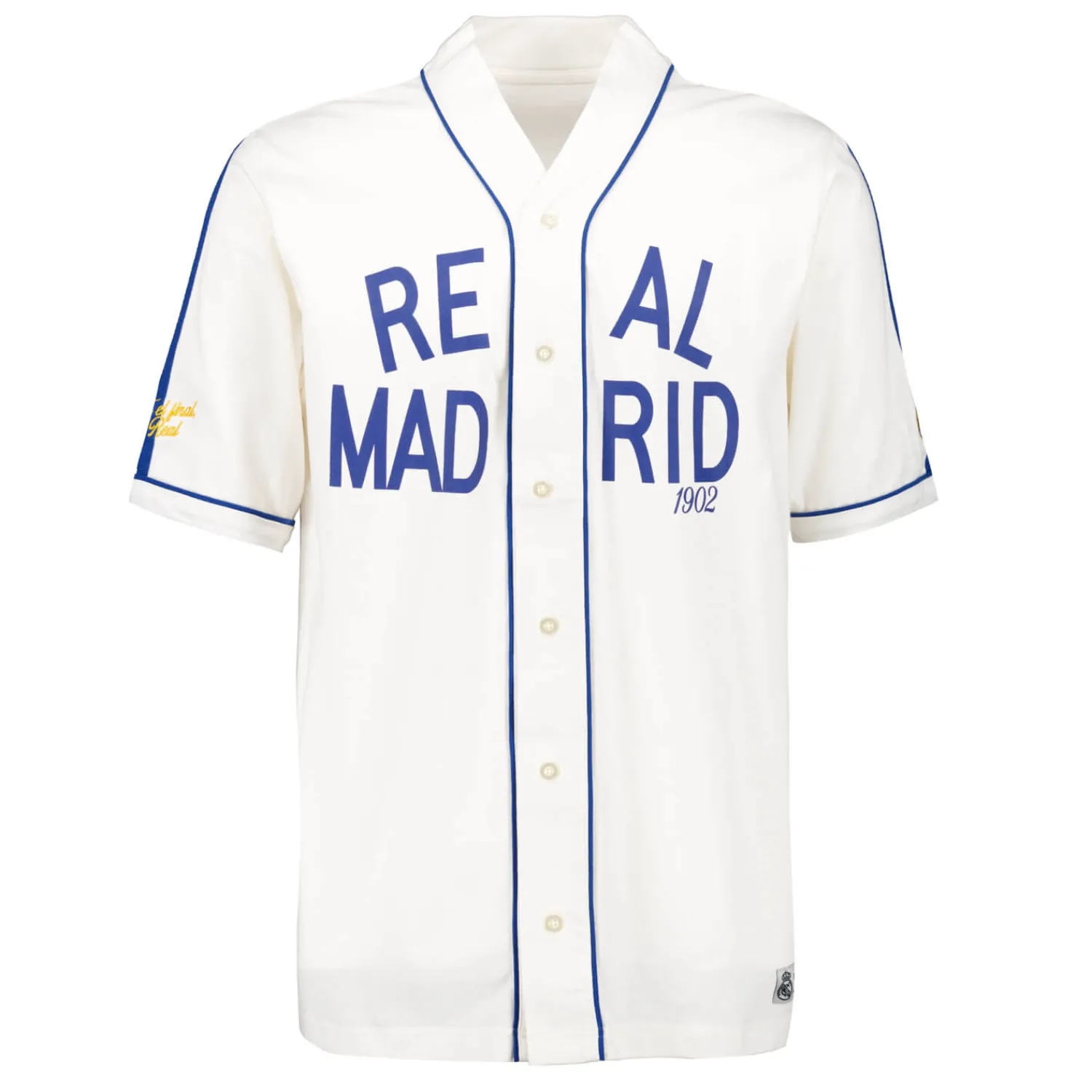 MBA Solutions Mens Baseball Shirt Off White Real Madrid^ T-Shirts