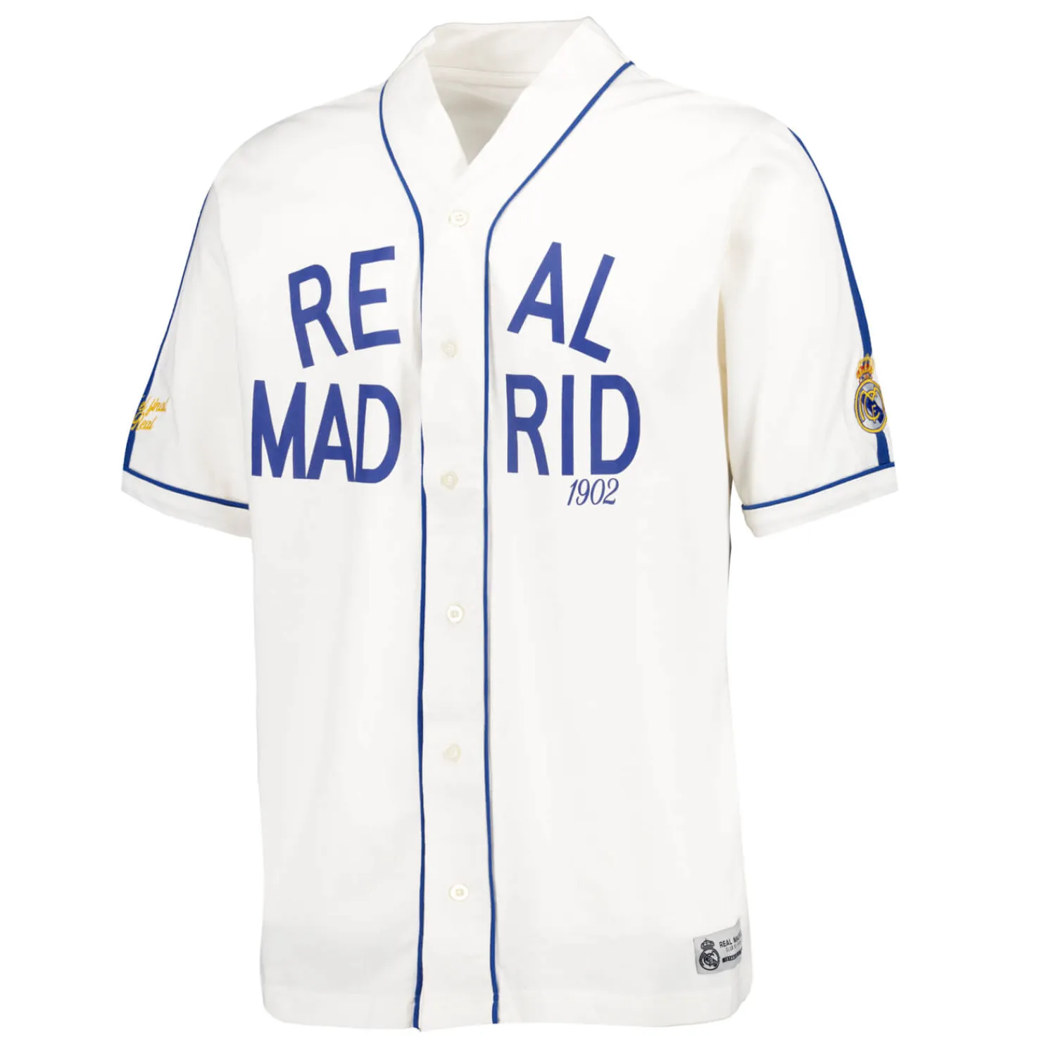 MBA Solutions Mens Baseball Shirt Off White Real Madrid^ T-Shirts