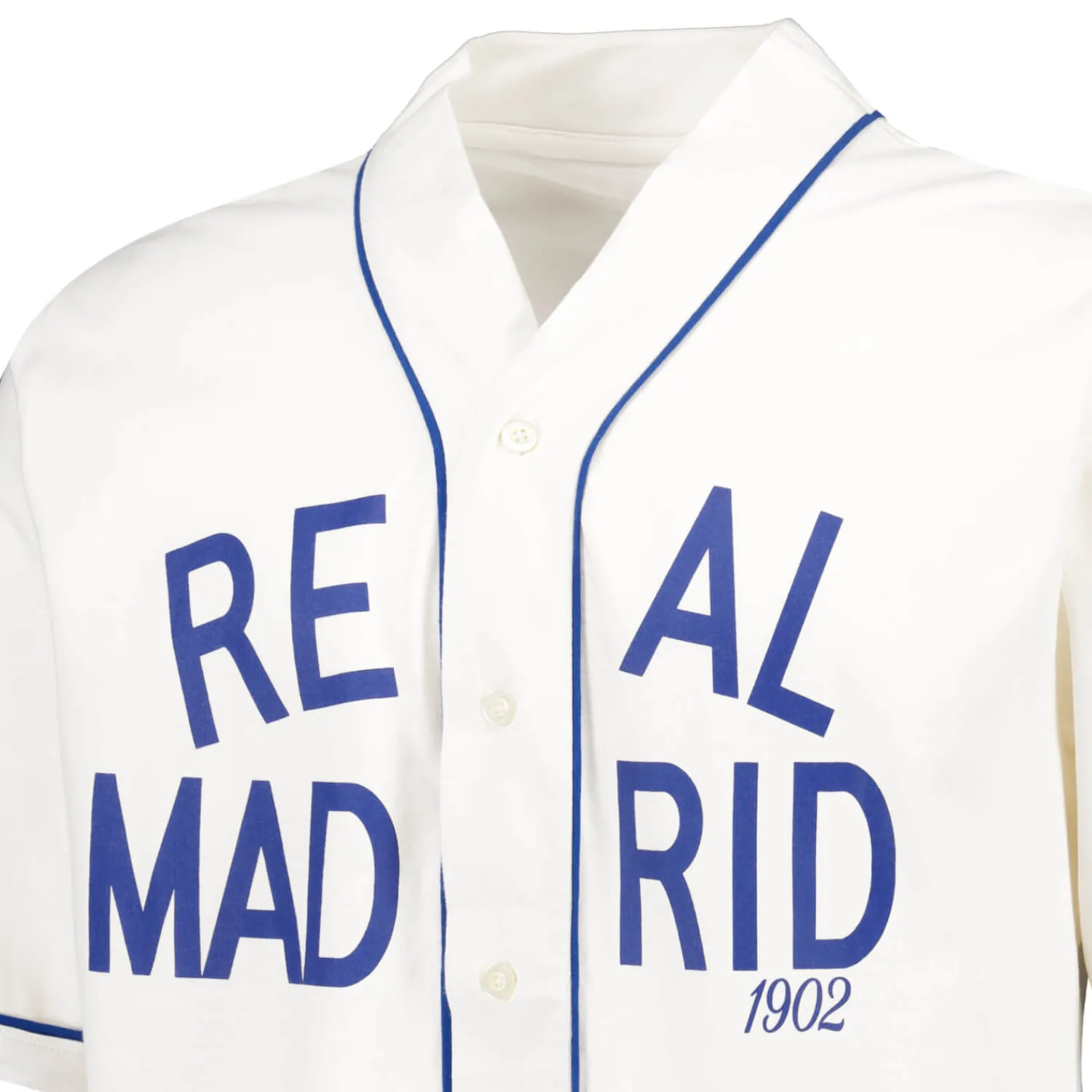 MBA Solutions Mens Baseball Shirt Off White Real Madrid^ T-Shirts