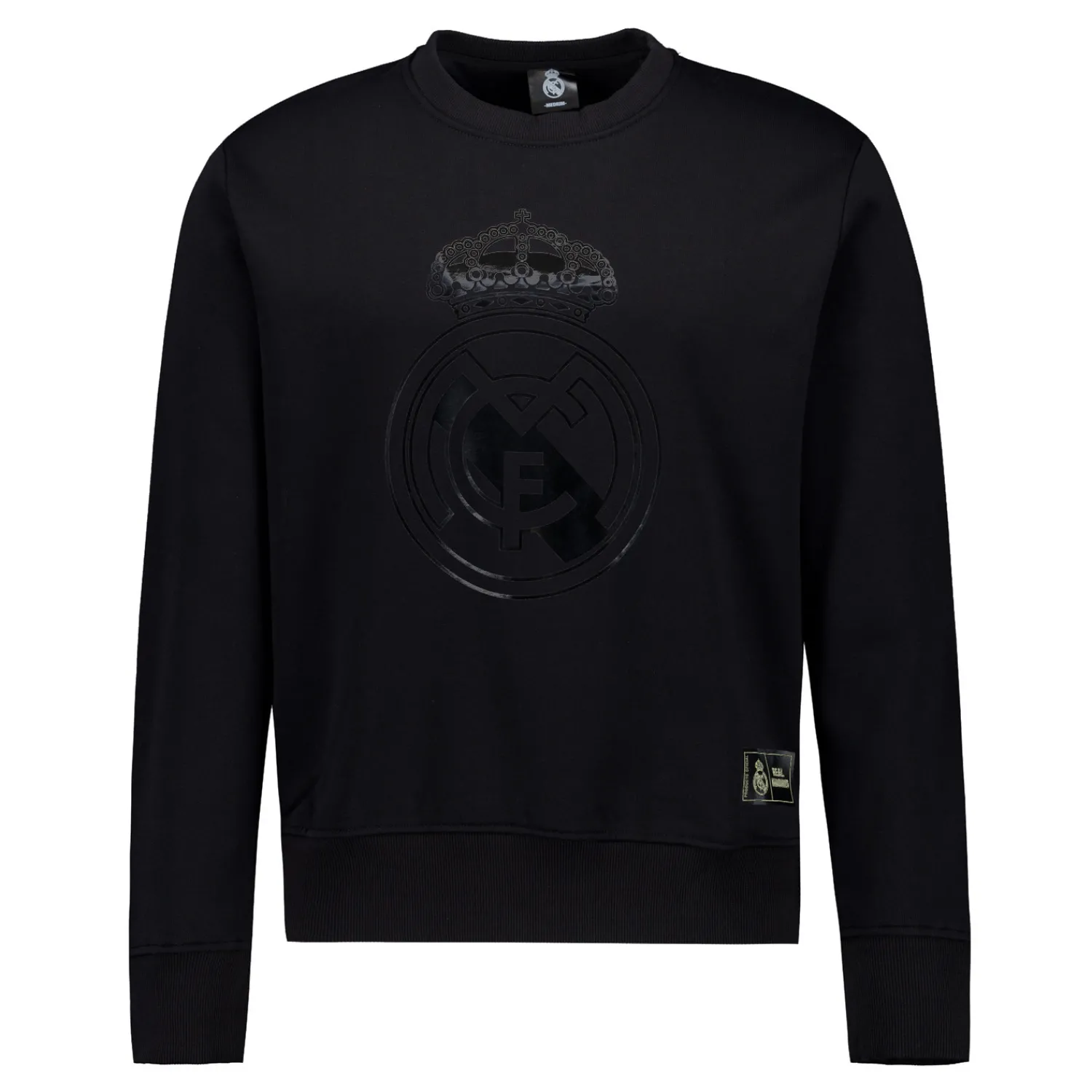 MBA Solutions Mens Blackout Sweatshirt Crest Black Real Madrid^ Sweatshirts