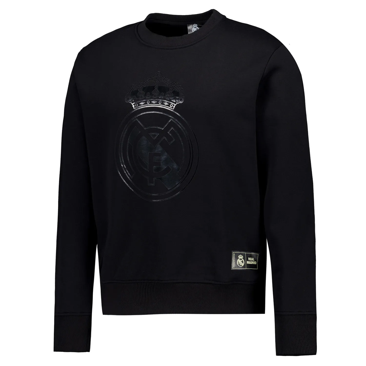 MBA Solutions Mens Blackout Sweatshirt Crest Black Real Madrid^ Sweatshirts