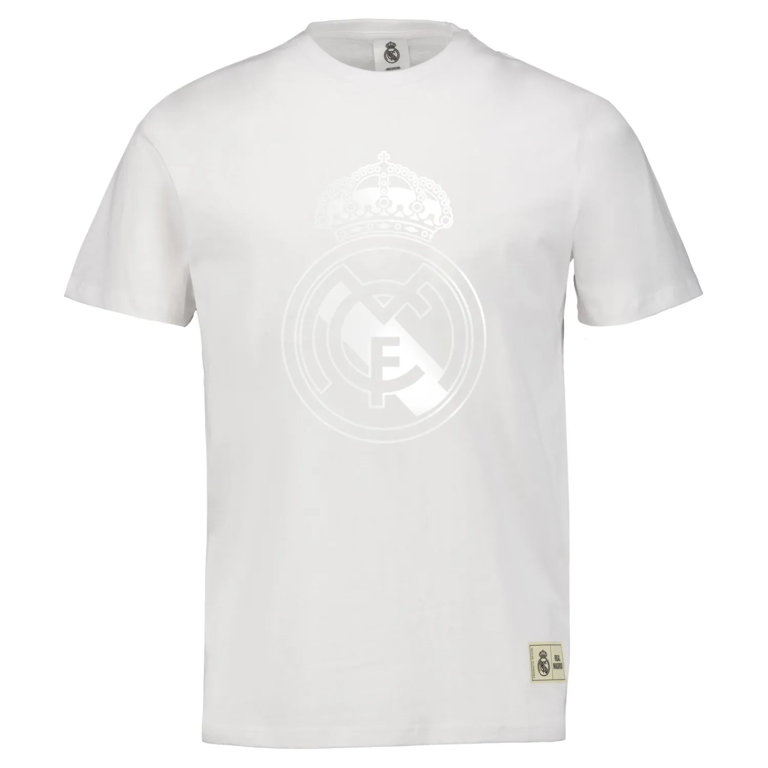 MBA Solutions Mens Blackout T-Shirt Crest White Real Madrid^ T-Shirts