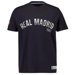 MBA Solutions Mens Crack Printed Baseball T-Shirt Navy Real Madrid^ T-Shirts