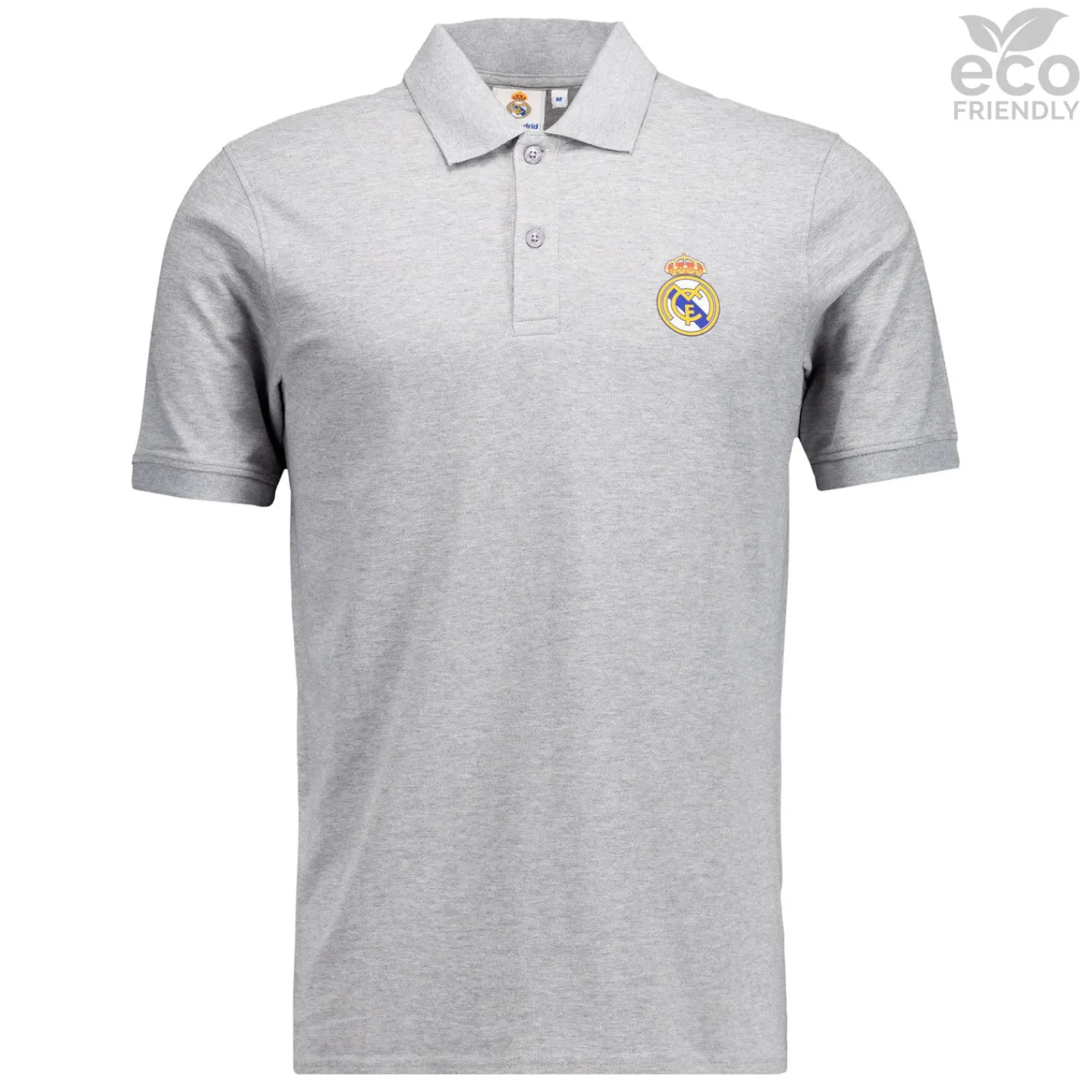 OSDM Mens ECO Essentials Real Madrid Color Crest Polo Light Grey^ Polos
