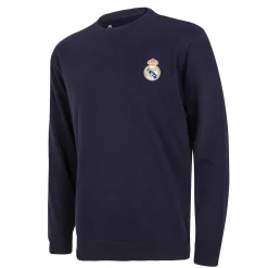 T&F Mens Essentials Color Crest Crew Navy^ Sweatshirts