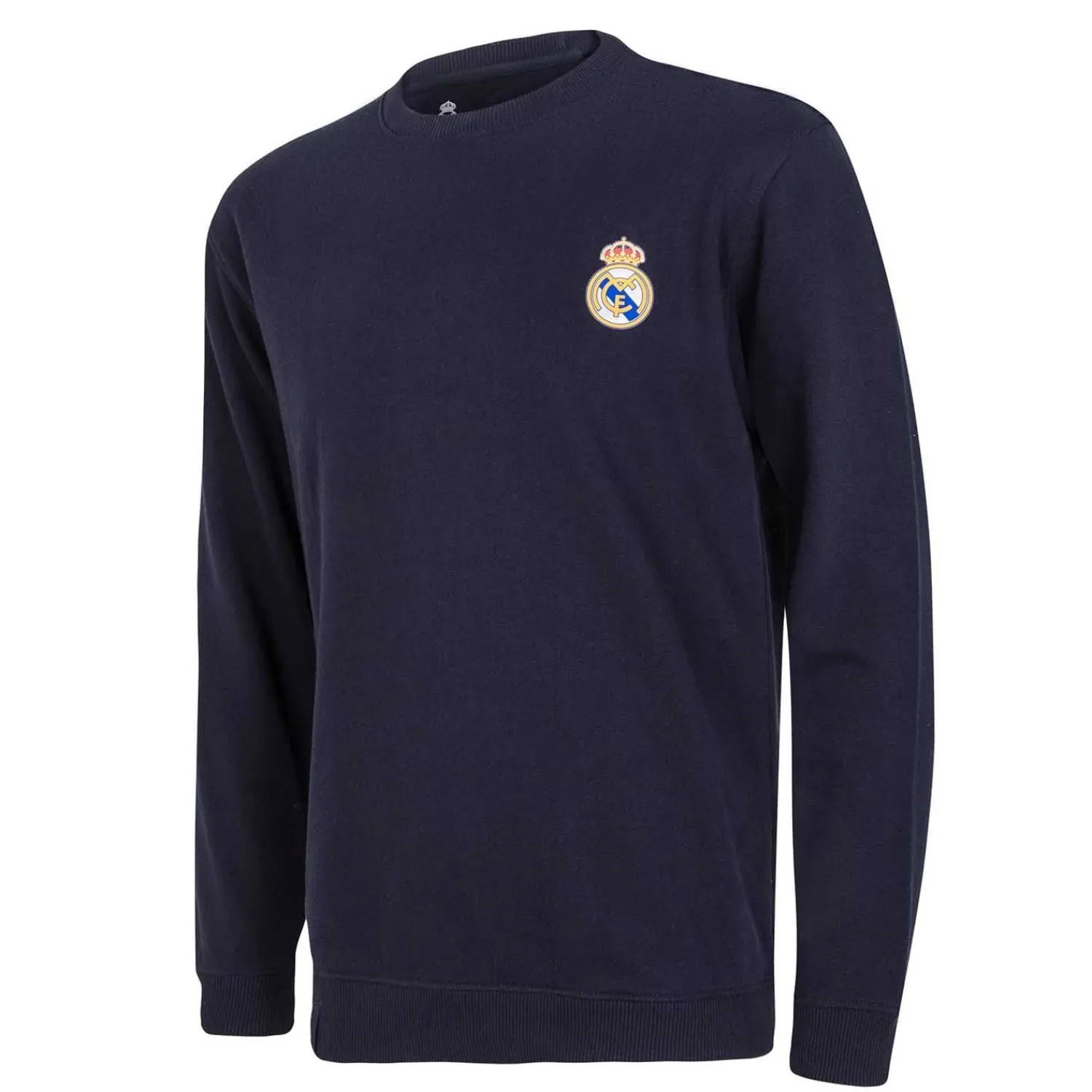 T&F Mens Essentials Color Crest Crew Navy^ Sweatshirts