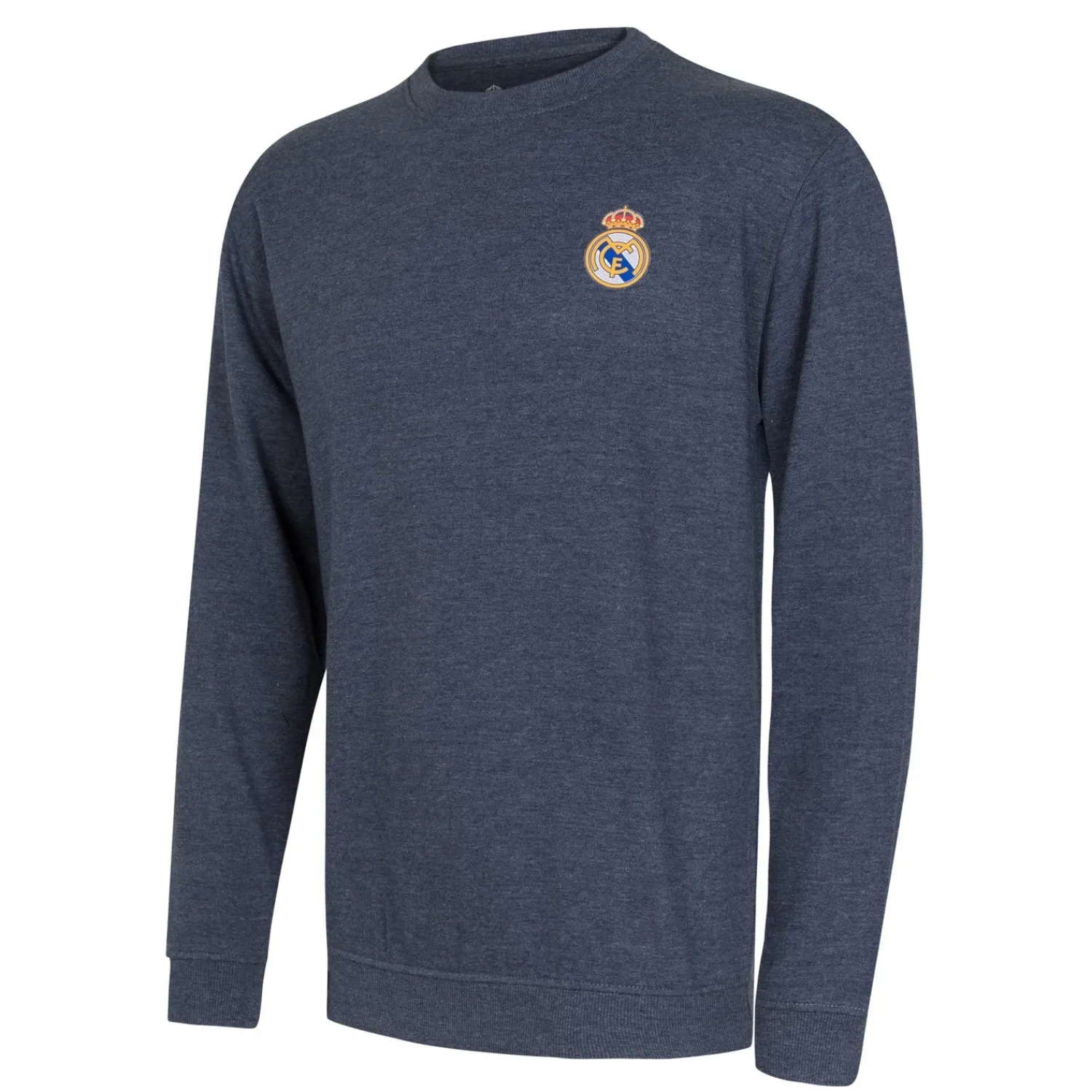 T&F Mens Essentials Color Crest Crew Blue Blend^ Sweatshirts