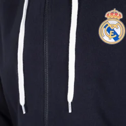 T&F Mens Essentials Color Crest Full Zip Hoody Navy^ Sweatshirts
