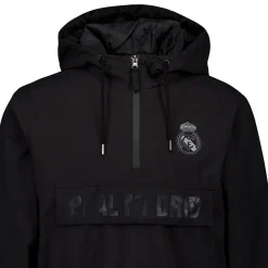 MBA Solutions Mens Outerwear Hooded Lightweight Anorak Black Real Madrid^ Jackets