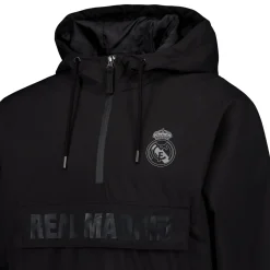 MBA Solutions Mens Outerwear Hooded Lightweight Anorak Black Real Madrid^ Jackets