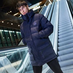 MBA Solutions Mens Outerwear Long Padded Parka Coat Navy^ Jackets