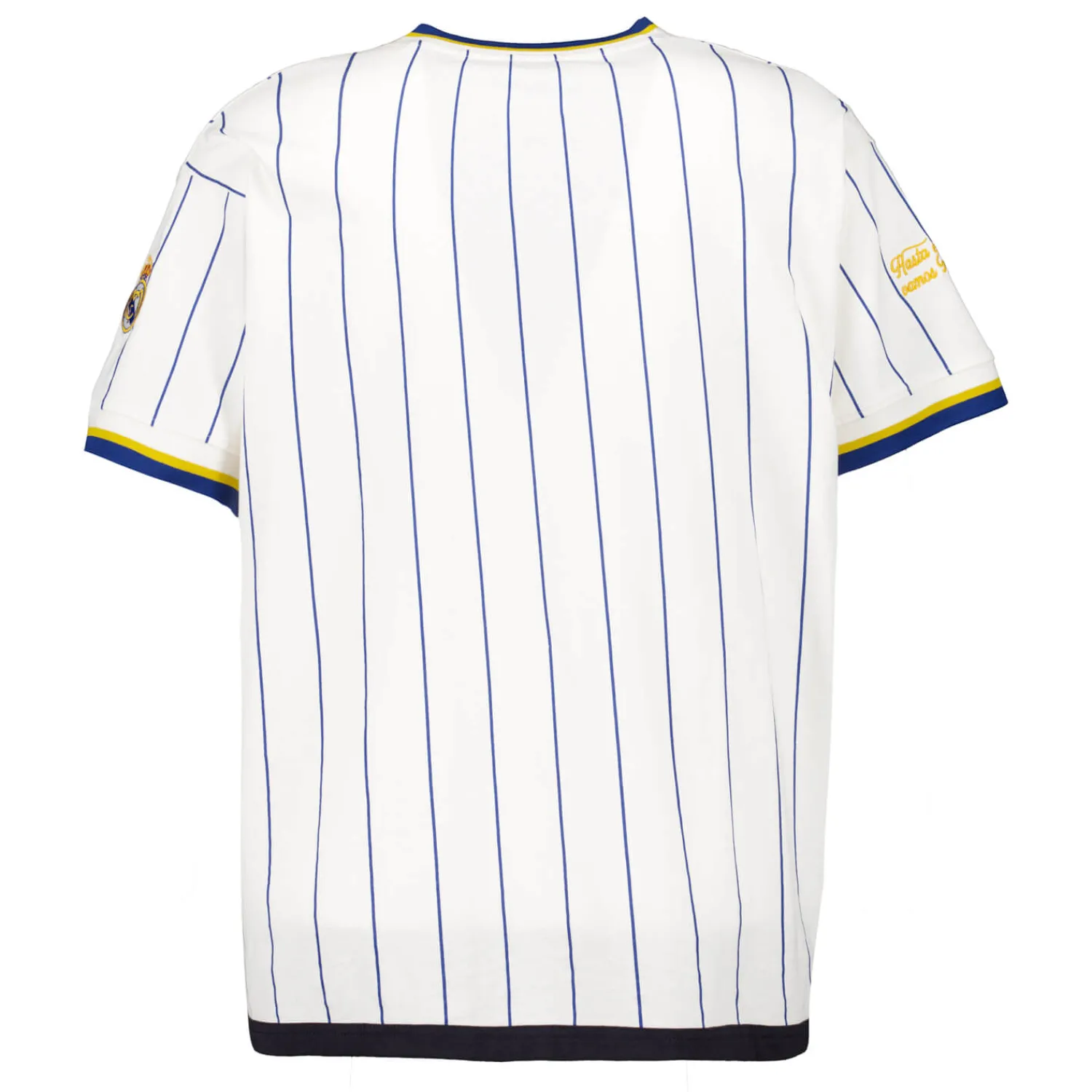 MBA Solutions Mens Oversized Striped Baseball T-Shirt Off White Real Madrid^ T-Shirts