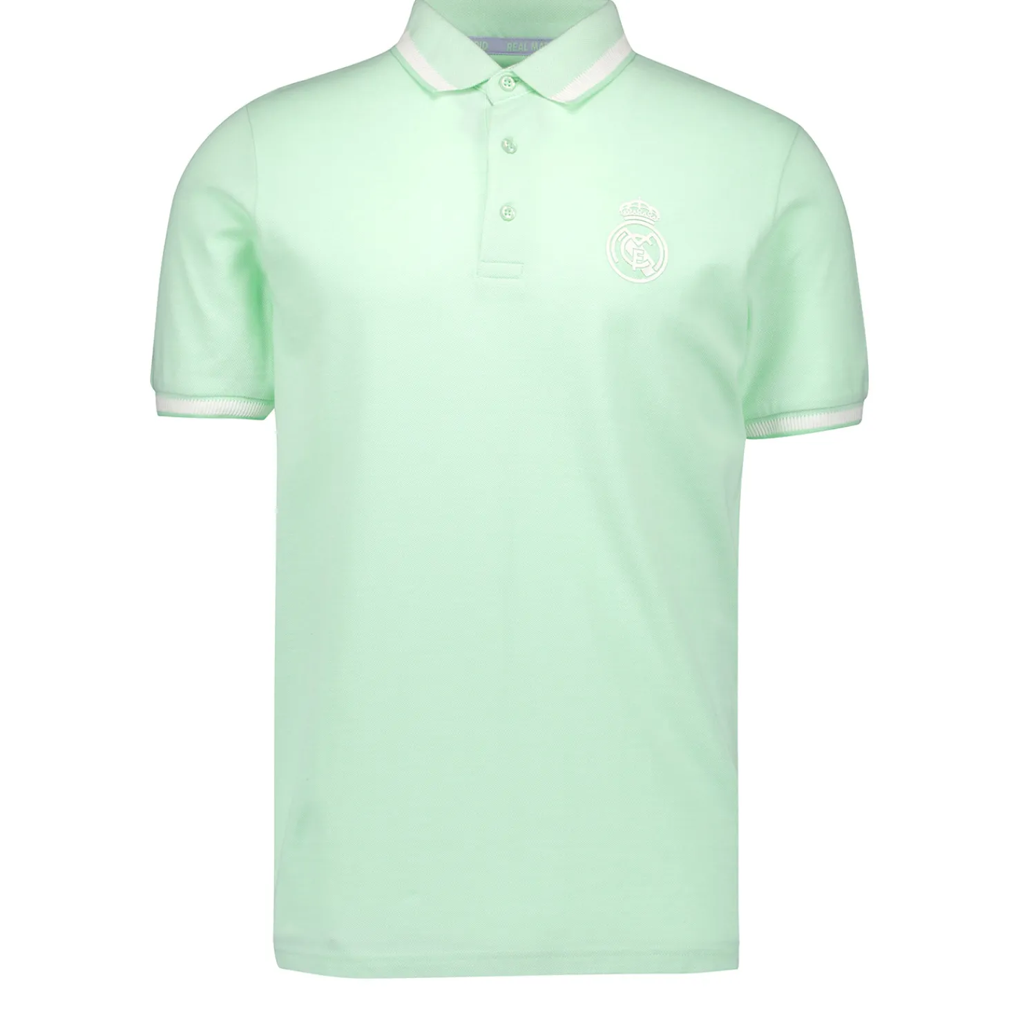 Foundry Mens Pastel Two Tone Pique Polo Shirt Green Real Madrid^ Polos