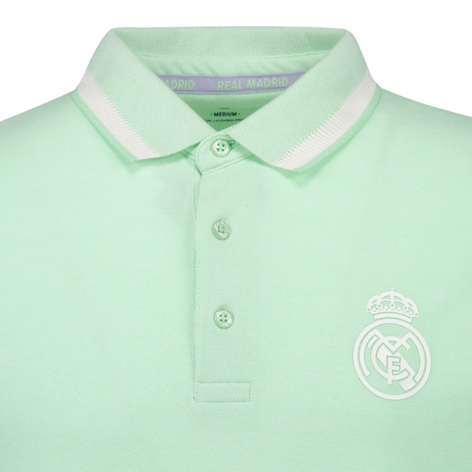 Foundry Mens Pastel Two Tone Pique Polo Shirt Green Real Madrid^ Polos