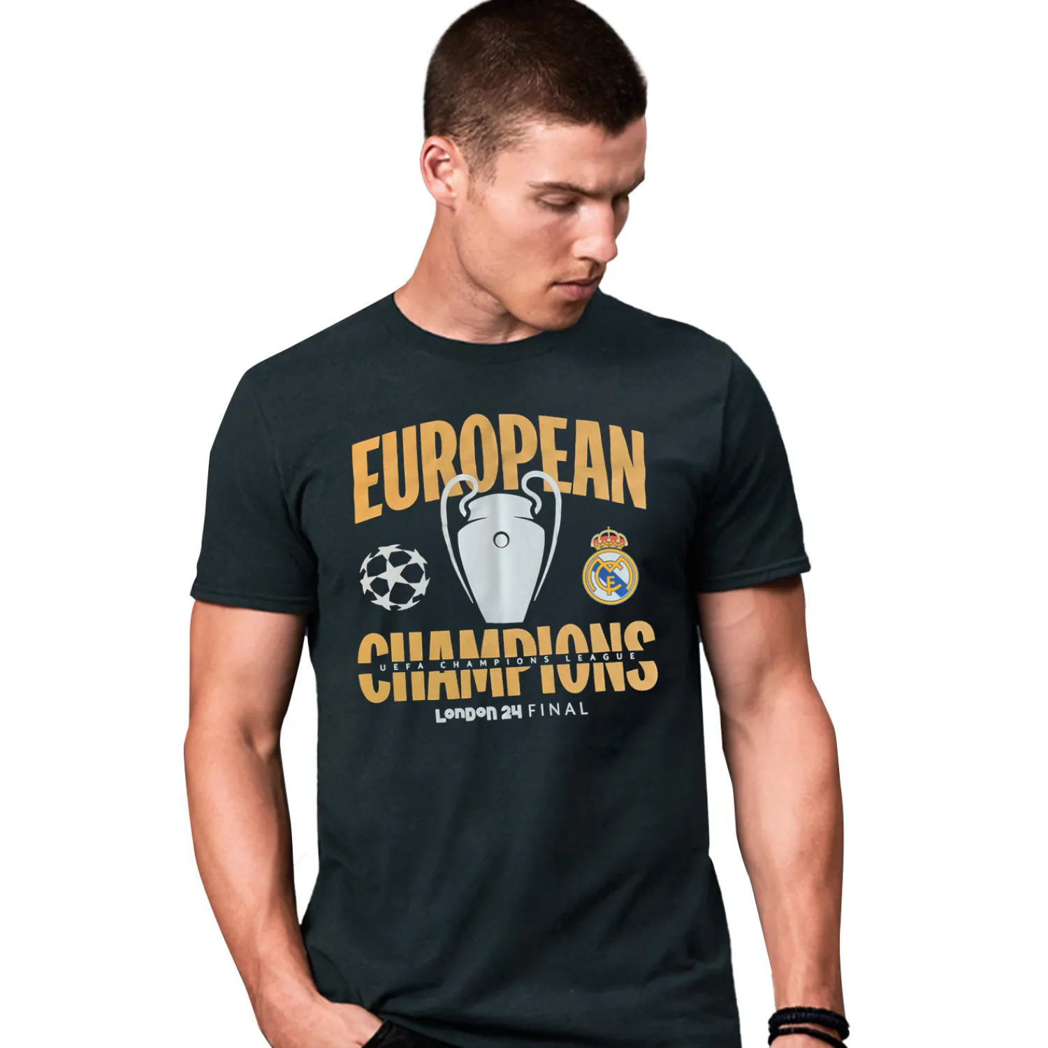 The Great Branding Company Mens UCL Champions 15 T-Shirt Black^ T-Shirts