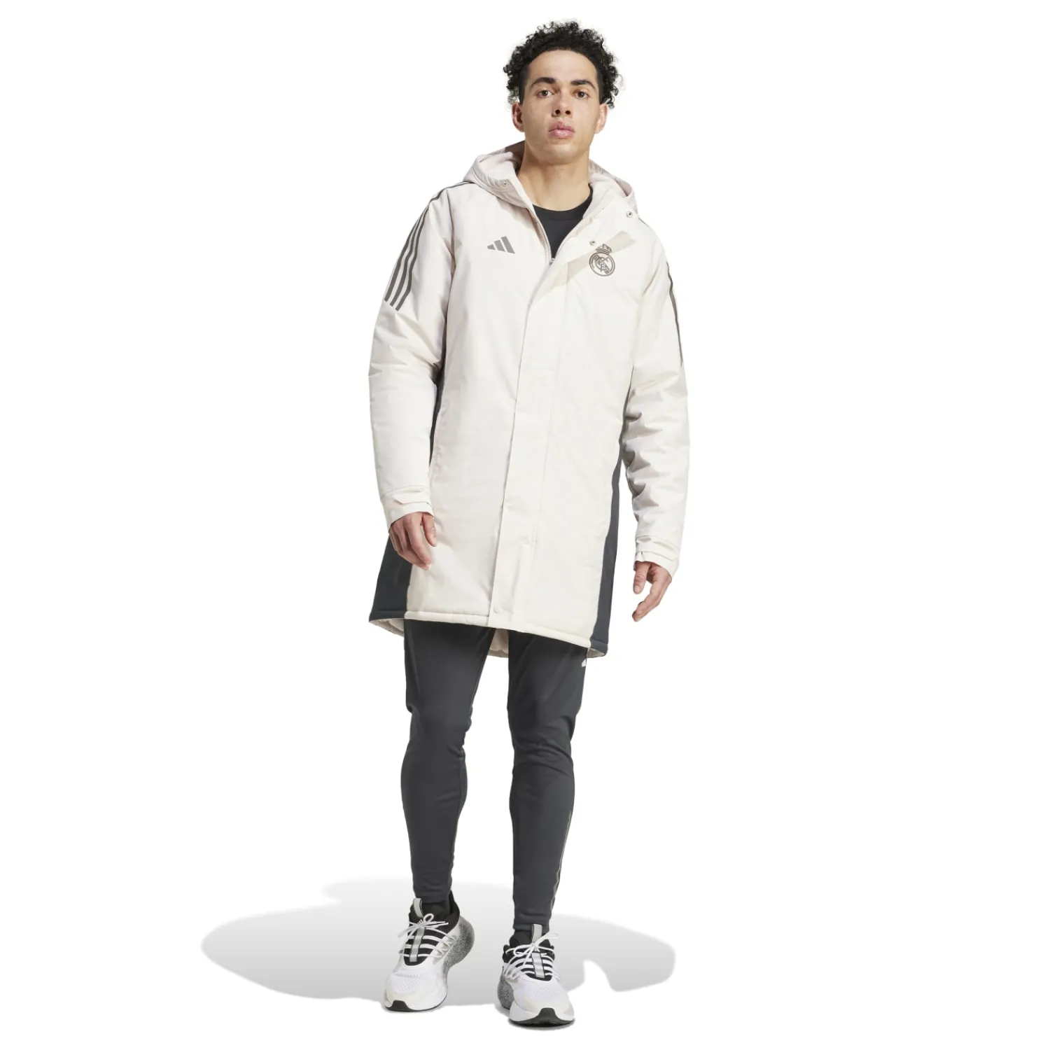 Adidas España, S.A.U Mens UCL Training Parka 24/25 Beige^ Jackets