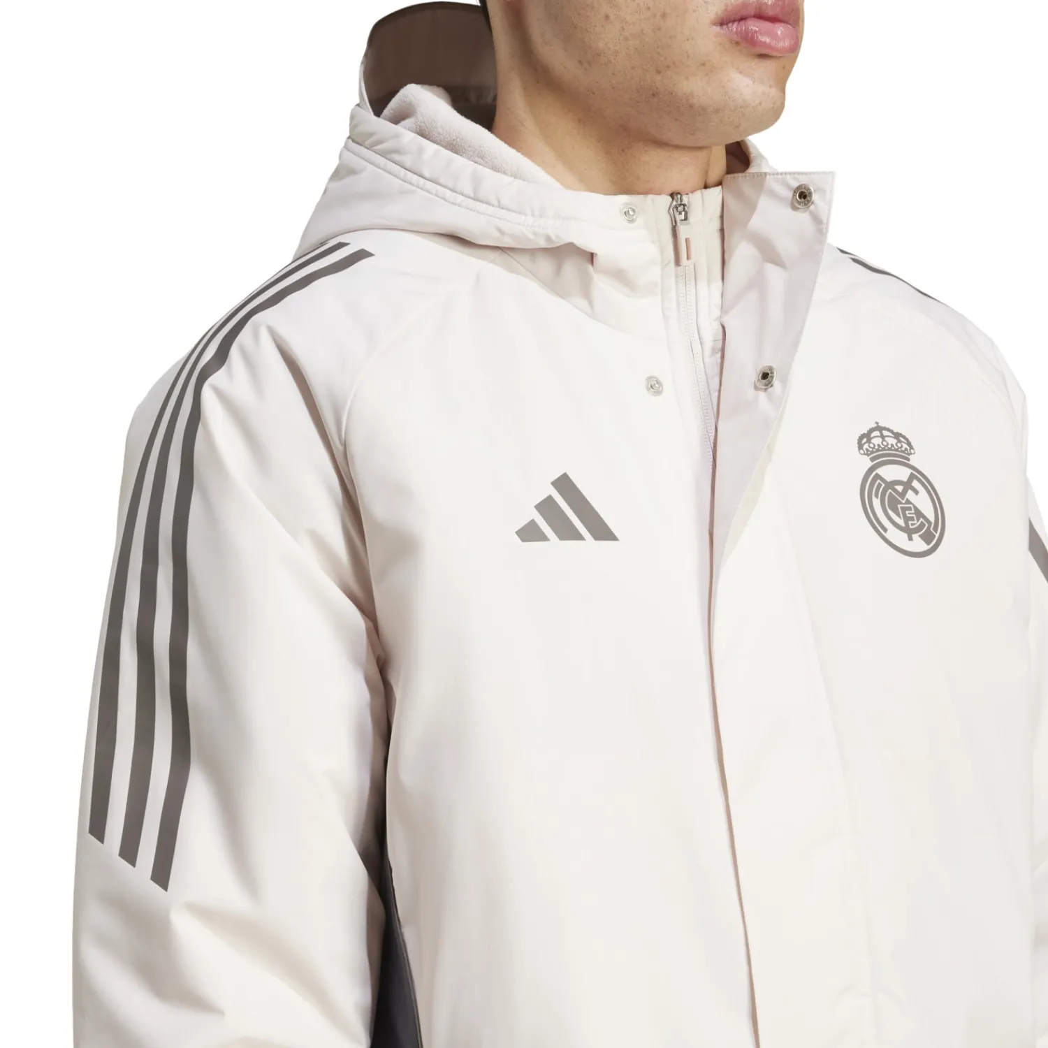 Adidas España, S.A.U Mens UCL Training Parka 24/25 Beige^ Jackets