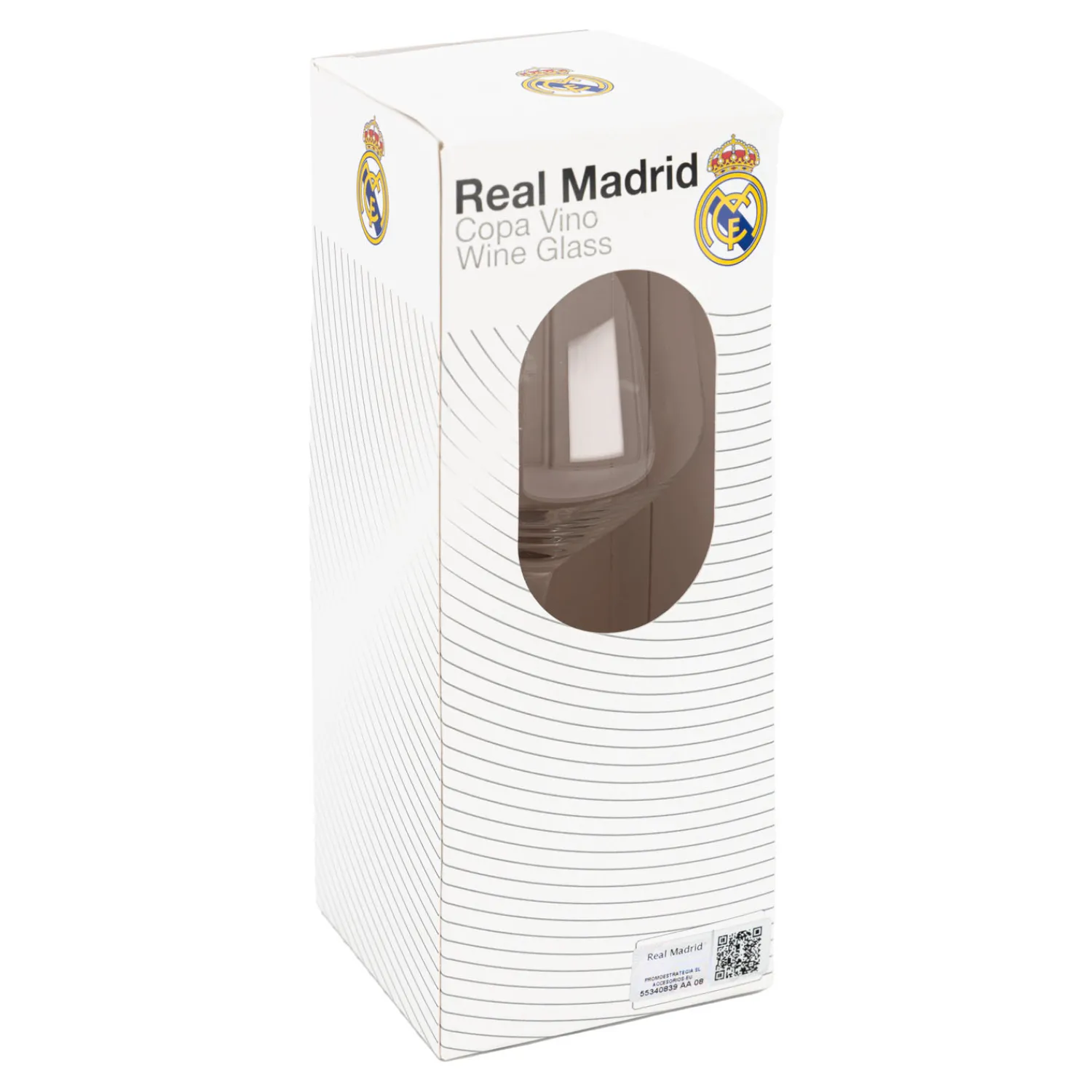 JLK Merchandising, S.L. 370ml Crest Wine Glass Real Madrid^ Glassware & Cups