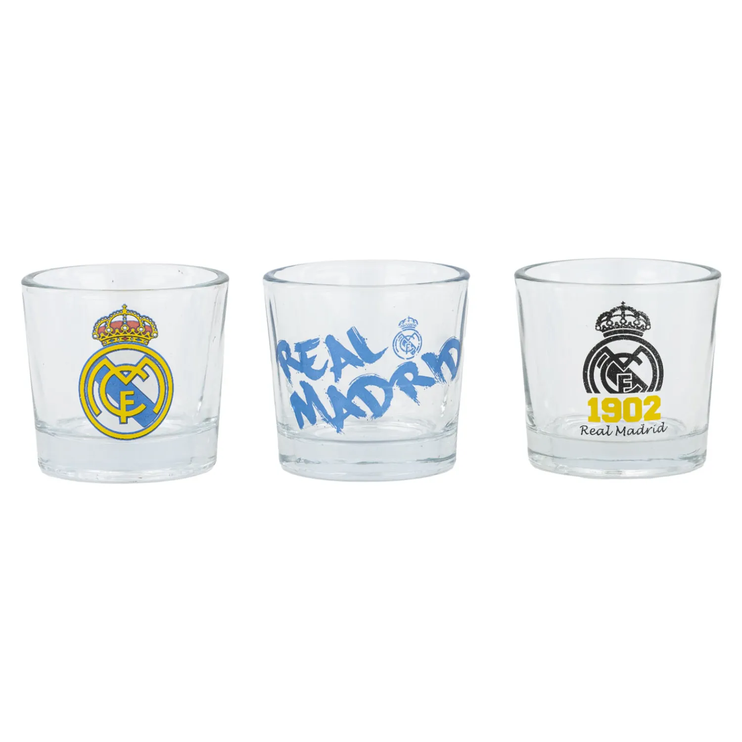 JLK Merchandising, S.L. 50ml Pack 3 Shot Glasses Real Madrid^ Glassware & Cups