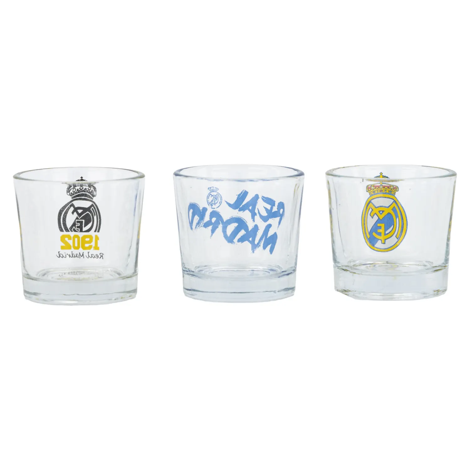 JLK Merchandising, S.L. 50ml Pack 3 Shot Glasses Real Madrid^ Glassware & Cups