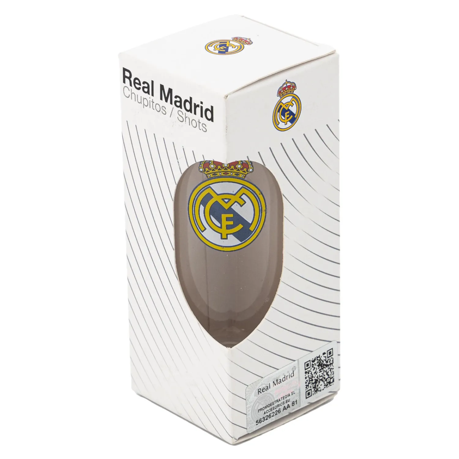 JLK Merchandising, S.L. 60ml Tall Shot Glass Real Madrid Real Madrid^ Glassware & Cups