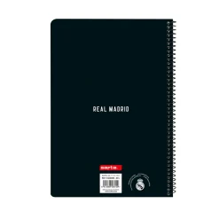 SAFTA S.A. Notebook Folio White/Black Real Madrid^ Back To School|Stationery