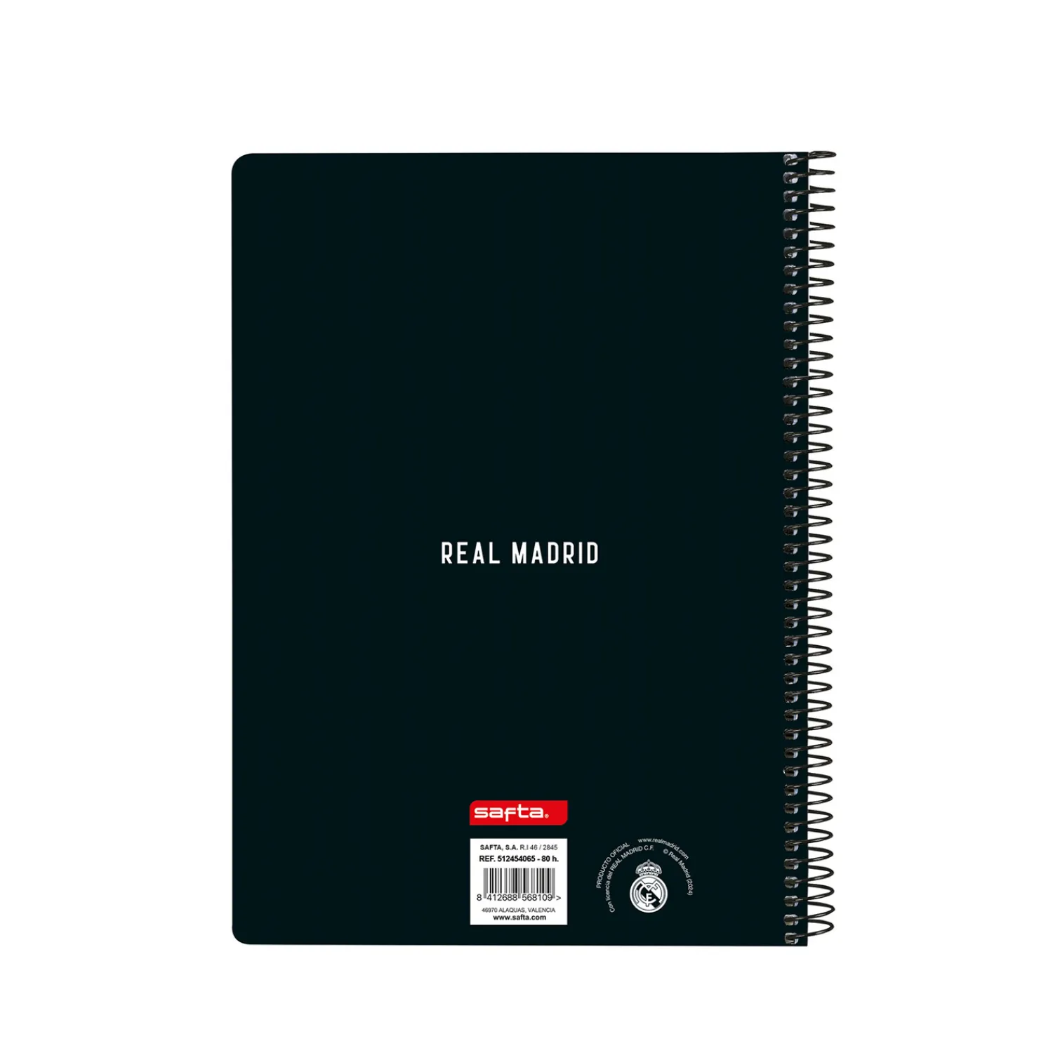 SAFTA S.A. Notebook White/Black Real Madrid^ Back To School|Stationery