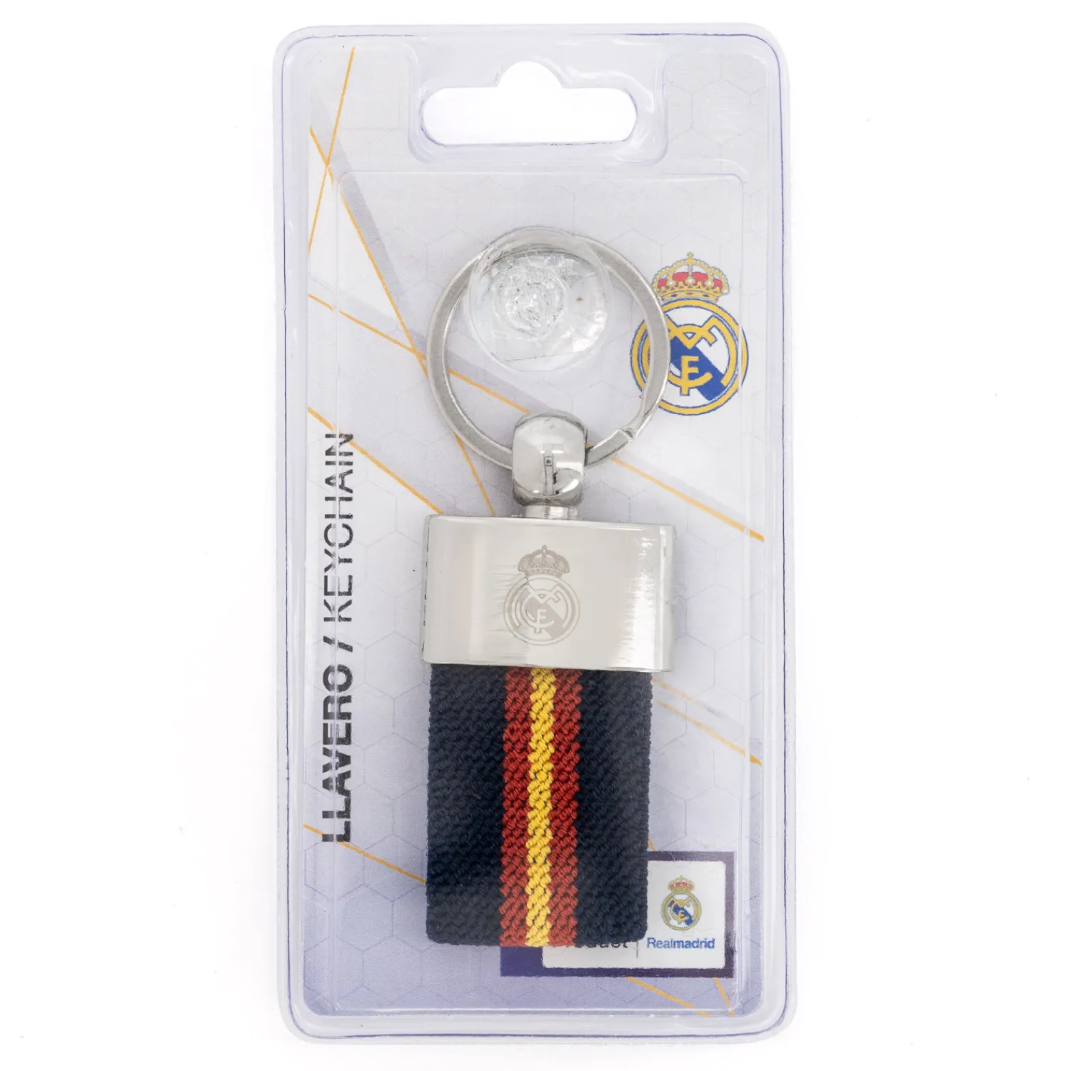 JLK Merchandising, S.L. Spanish Flag Keyring Navy Real Madrid^ Keyrings