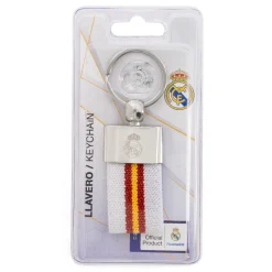 JLK Merchandising, S.L. Spanish Flag Keyring White Real Madrid^ Keyrings