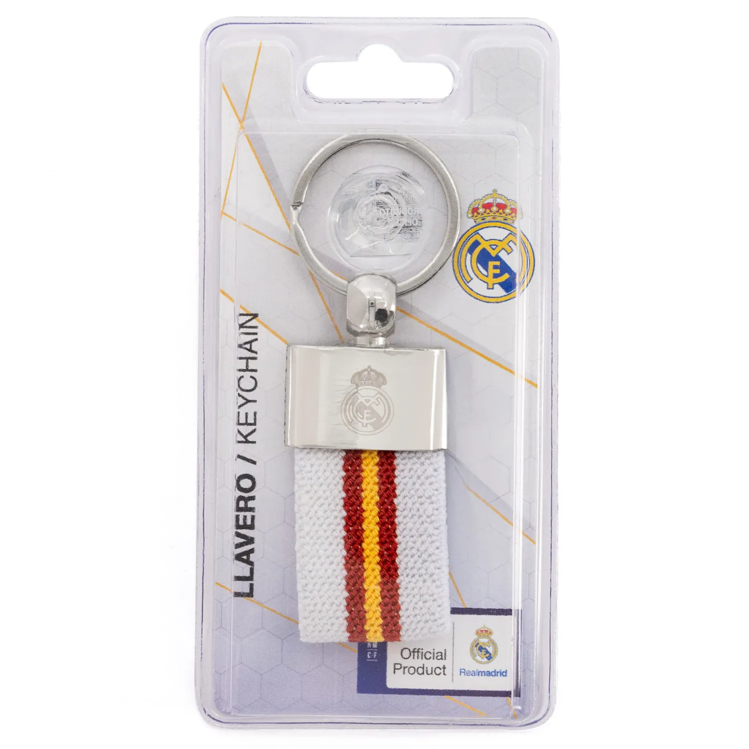 JLK Merchandising, S.L. Spanish Flag Keyring White Real Madrid^ Keyrings