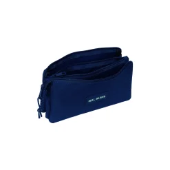 SAFTA S.A. Triple Pencil Case Blue/Green Real Madrid^ Back To School|Stationery