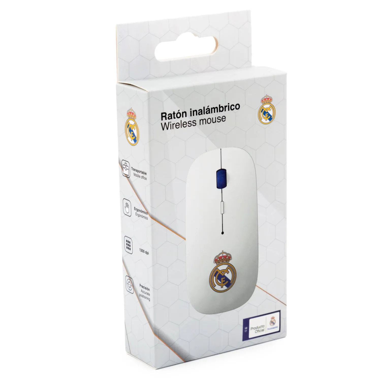 Friendly License S.L. Wireless Mouse White Crest Real Madrid^ Electronics