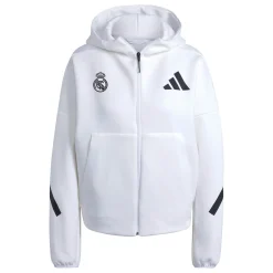 Adidas España, S.A.U Womens adidas Real Urban Full Zip Hoodie White^Women Tracksuits|T-Shirts