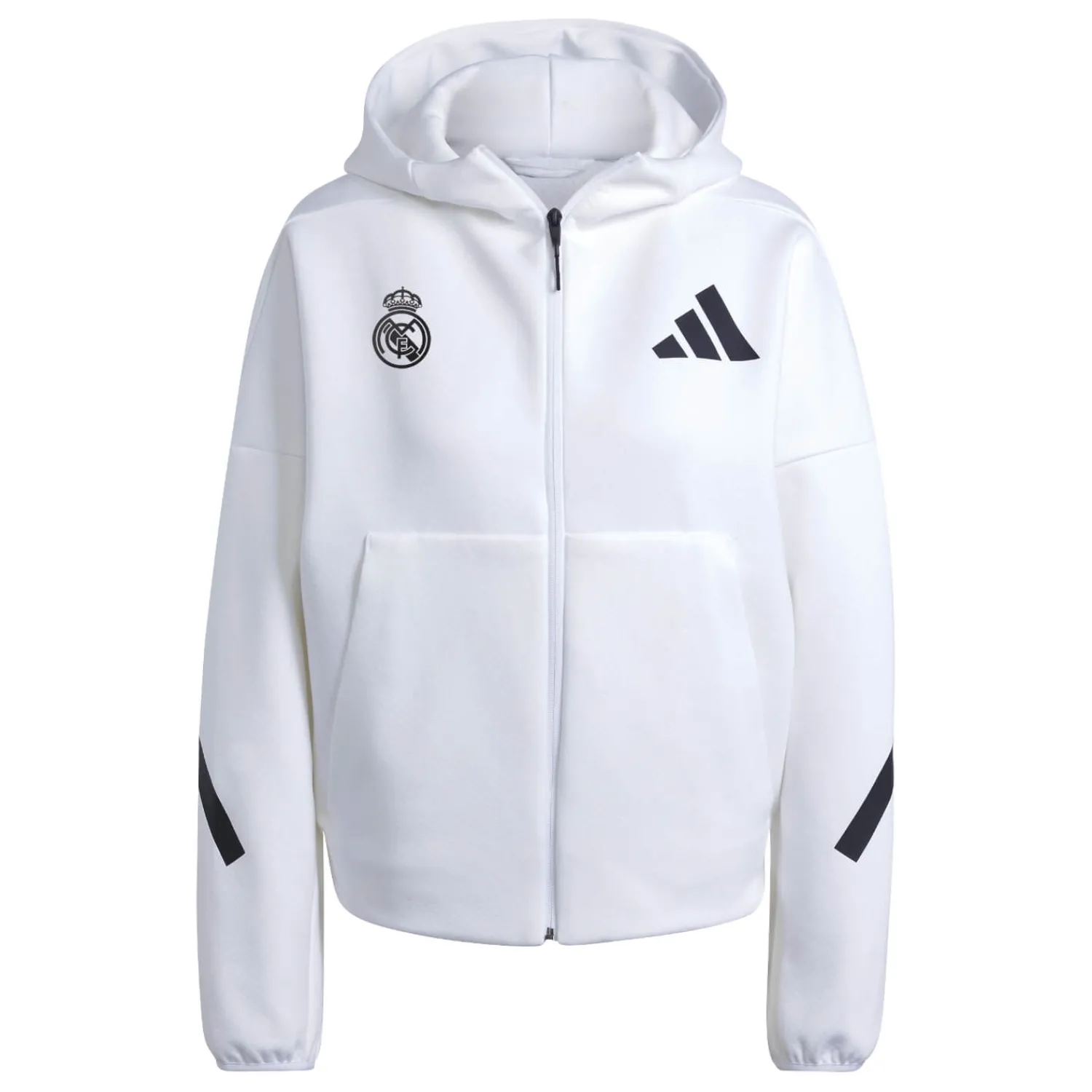Adidas España, S.A.U Womens adidas Real Urban Full Zip Hoodie White^Women Tracksuits|T-Shirts