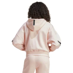 Adidas España, S.A.U Womens adidas Real Urban Full Zip Hoodie Light Pink^Women Jackets|Sweatshirts