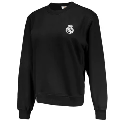 OSDM Womens ECO Essentials Real Madrid Black Crew Cropped Sweatshirt^Women Sweatshirts