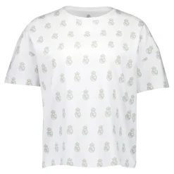 OSDM Womens Real Madrid White Dreams Pijama Set Printed Crest T-Shirt & Shorts Green^Women T-Shirts|Nightwear