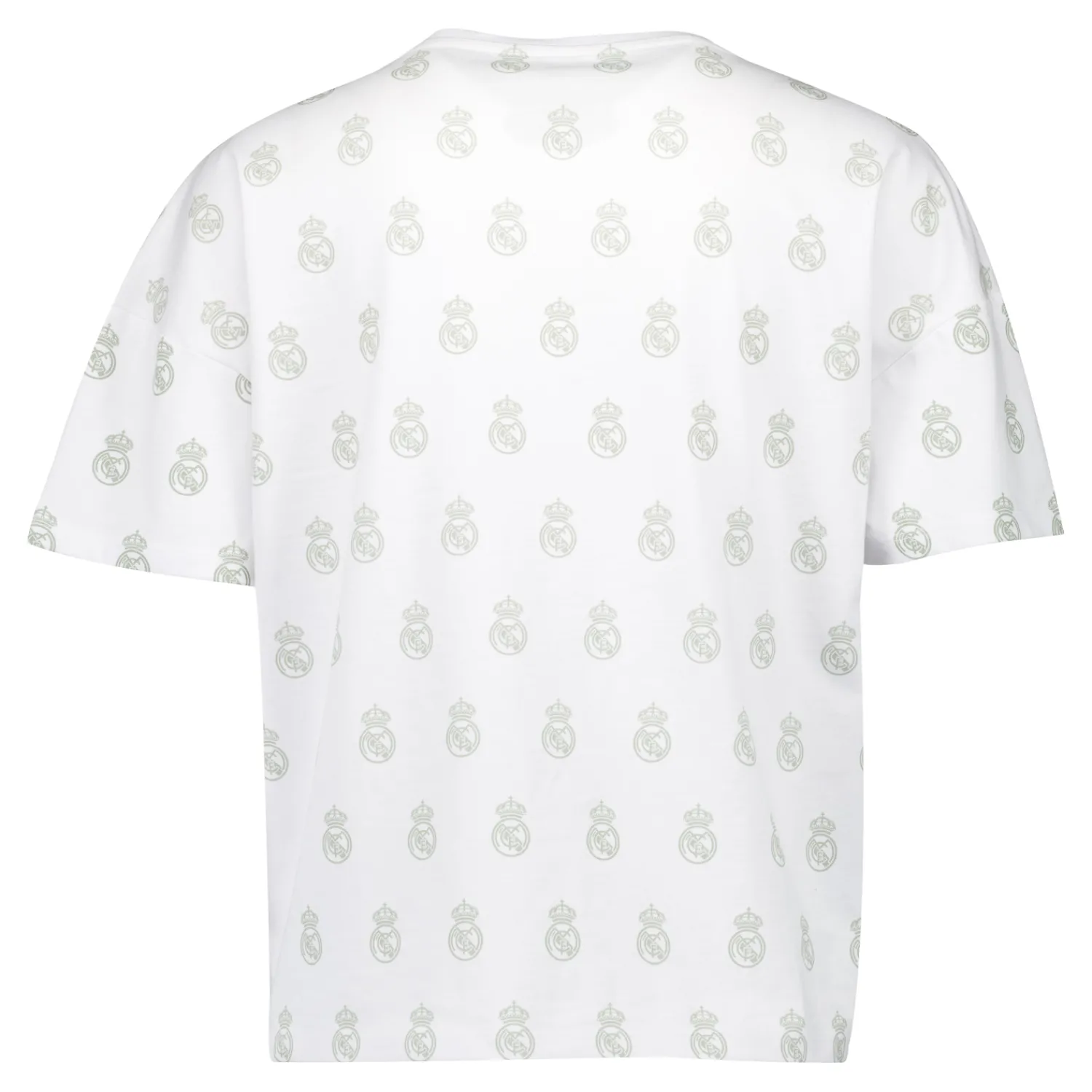 OSDM Womens Real Madrid White Dreams Pijama Set Printed Crest T-Shirt & Shorts Green^Women T-Shirts|Nightwear