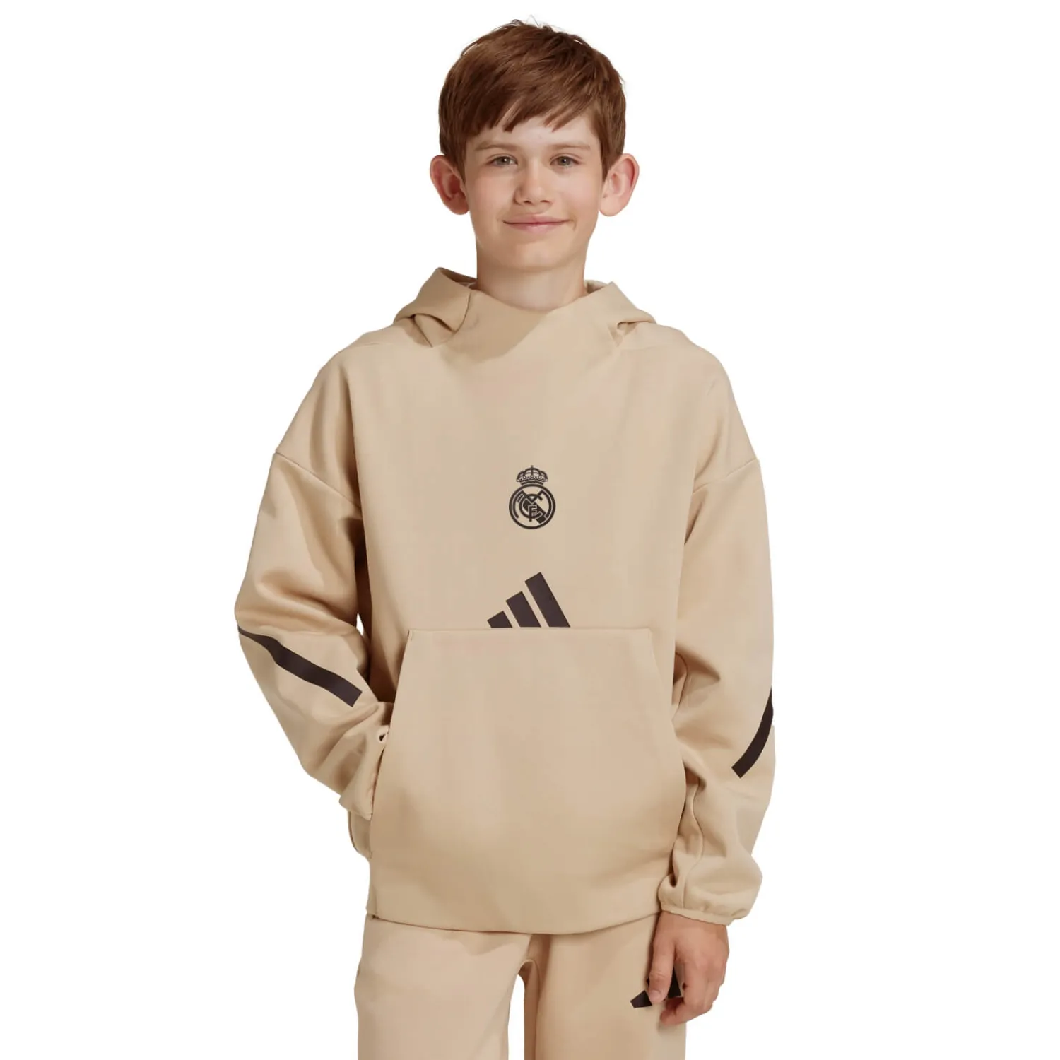 Adidas España, S.A.U Youth adidas Real Urban Hoodie Cream/ Black^ Sweatshirts|Sweatshirts