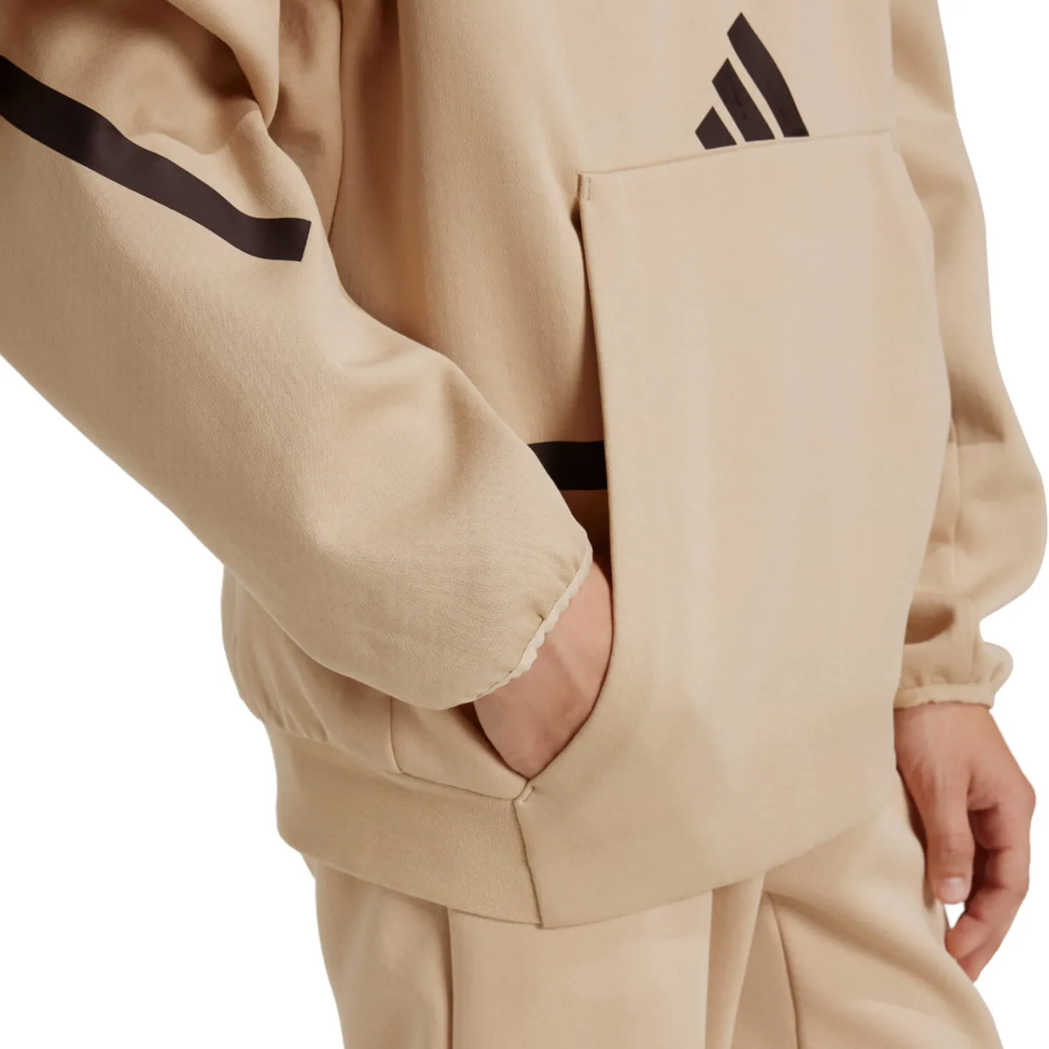 Adidas España, S.A.U Youth adidas Real Urban Hoodie Cream/ Black^ Sweatshirts|Sweatshirts