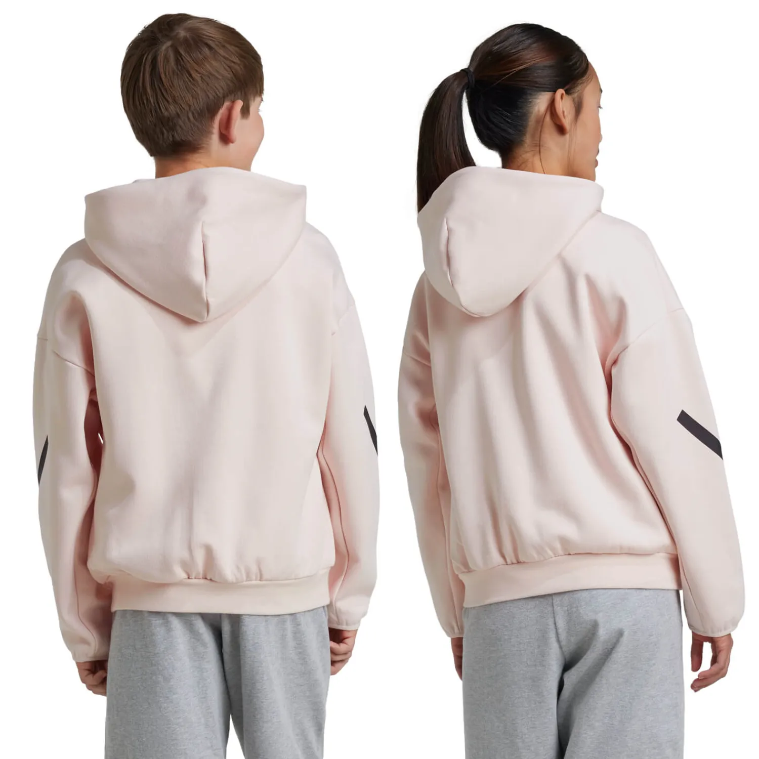 Adidas España, S.A.U Youth adidas Real Urban Hoodie Light Pink/ Black^ Sweatshirts|Sweatshirts
