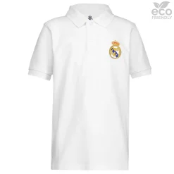 OSDM Youth ECO Essentials Real Madrid Color Crest Polo White^ Back To School|Polos